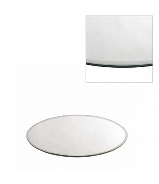 4A Glas Bord spiegel rond d20cm | Per 6 stuks