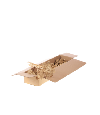 LDD Lata heart 8cm o/s flat 10pc SB natural ( x 3 )