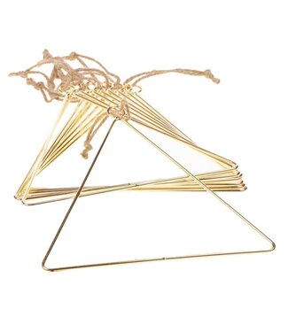 LDD Triangle 20cm metal small 10pc gold | Per 60 stuks