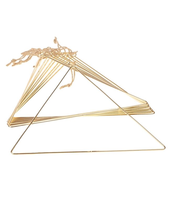 Triangle 30cm metal medium 10pc gold ( x 40 )