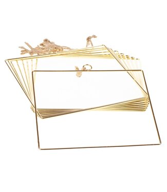 LDD Square 20cm metal small 10pc gold ( x 48 )