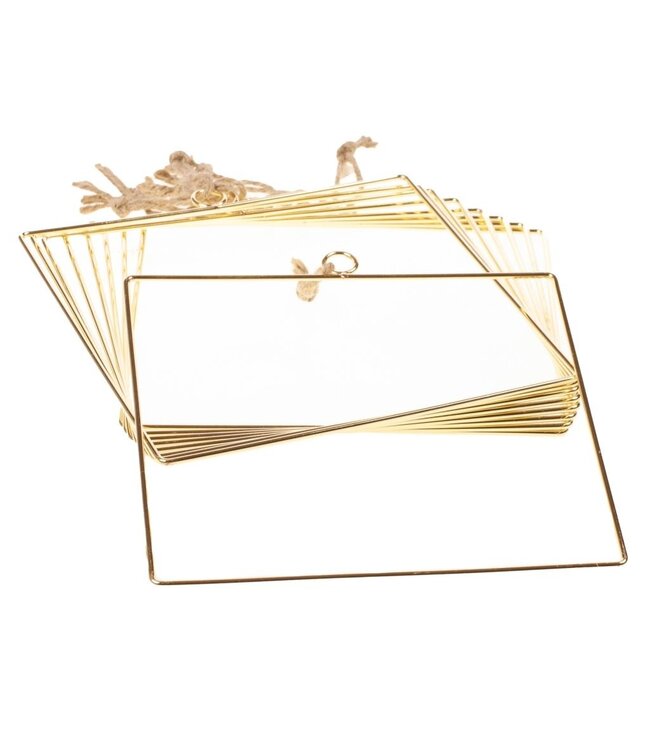 Square 20cm metal small 10pc gold | Per 48 stuks te bestellen