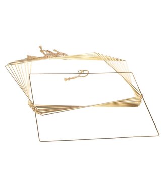 LDD Square 30 centimeter metal medium 10pc gold | Per 20 stuks