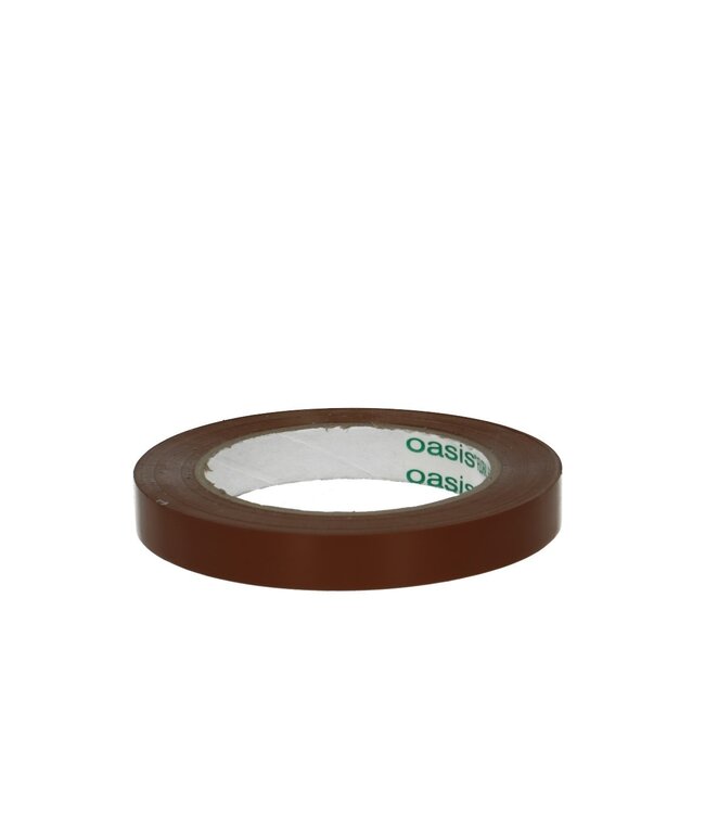 Braunes Oasis PVC Floristenband | 15 Millimeter breit | Länge 33 Meter | Pro 10 Stück zu bestellen