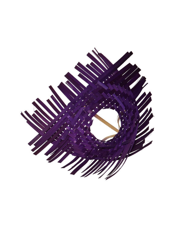 Purple Braided Bamboo Bouquet Holder | Diameter 25 centimetres | Available to order in sets of 6