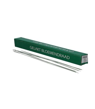 4A Donkergroen gelakt bloemendraad | 6 millimeter dik | Lengte 40 centimeter | Gewicht 1 kilogram  | Per stuk