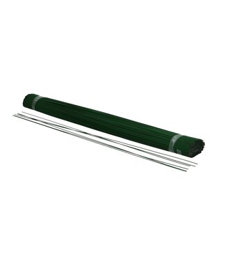 4A Dark green lacquered flower wire | 10 millimetres thick | Length 45 centimetres | Weight 1 kilogram | Per piece