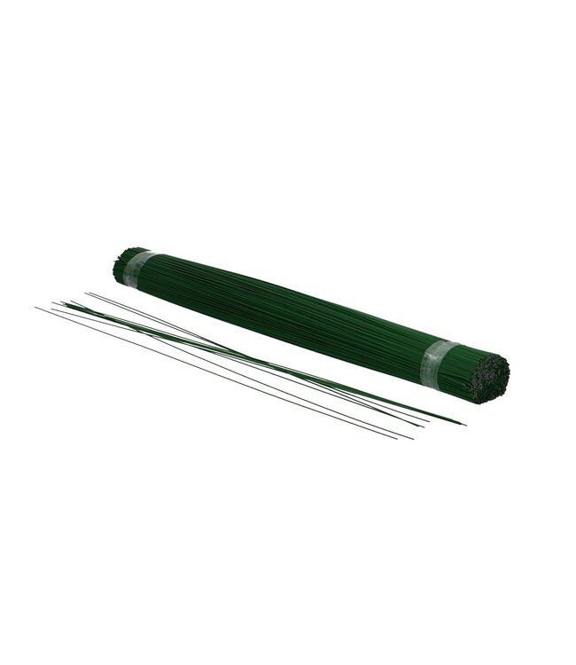 Dark green lacquered floral wire | 9 millimetres thick | Length 40 centimetres | Weight 1 kilogram | Order by piece