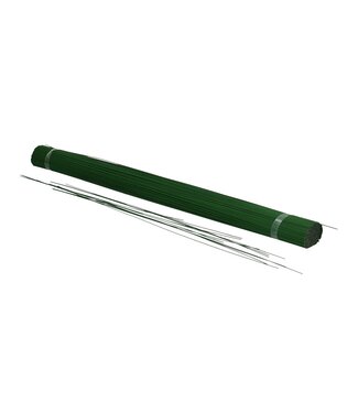 4A Dunkelgrün lackierter Blumendraht stumpf | 9 Millimeter dick | Länge 50 Zentimeter | Gewicht 2,5 Kilogramm | Pro Stück