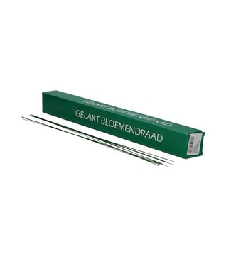 4A Dunkelgrün lackierter Blumendraht | 15 Millimeter dick | Länge 40 Zentimeter | Gewicht 1 Kilogramm | Pro Stück