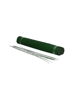 4A Dunkelgrün lackierter Blumendraht stumpf | 7 Millimeter dick | Länge 30 Zentimeter | Gewicht 2,5 Kilogramm | Pro Stück