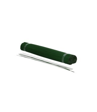 4A Dunkelgrün lackierter Blumendraht stumpf | 8 Millimeter dick | Länge 30 Zentimeter | Gewicht 2,5 Kilogramm | Pro Stück