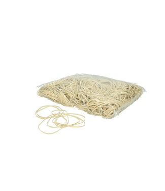 4A Elastiques blancs en sachet plastique | Diamètre 80 millimètres | 3 millimètres de large | Poids 1 kilogramme | Par pièce
