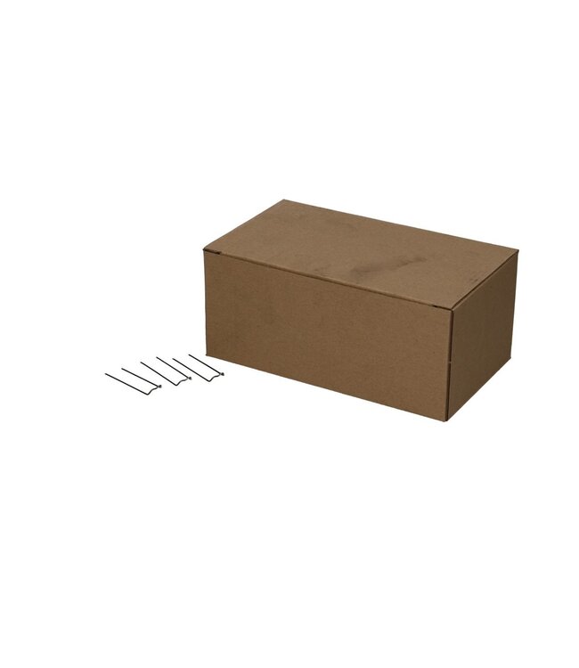 Grey stabbing staple wire | 10 millimetres wide | Length 40 millimetres | Weight 1 kilogramme | Ordered by the piece