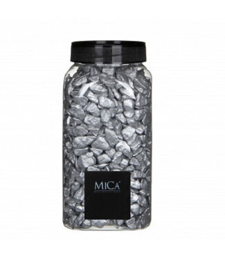 4A Silver-coloured gravel decoration | Gravel diameter 10-15 millimetres | Weight 1 kilogram | Per piece