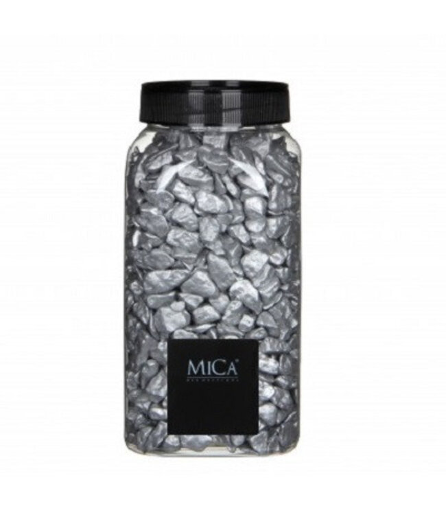 Silver-coloured gravel decoration | Gravel diameter 10-15 millimetres | Weight 1 kilogram | Available to order individually