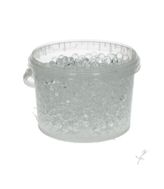 4A Transparent deco gel pearls for garnishing | Pearl diameter 9 millimetres | Bucket content 2.5 litres | Per piece