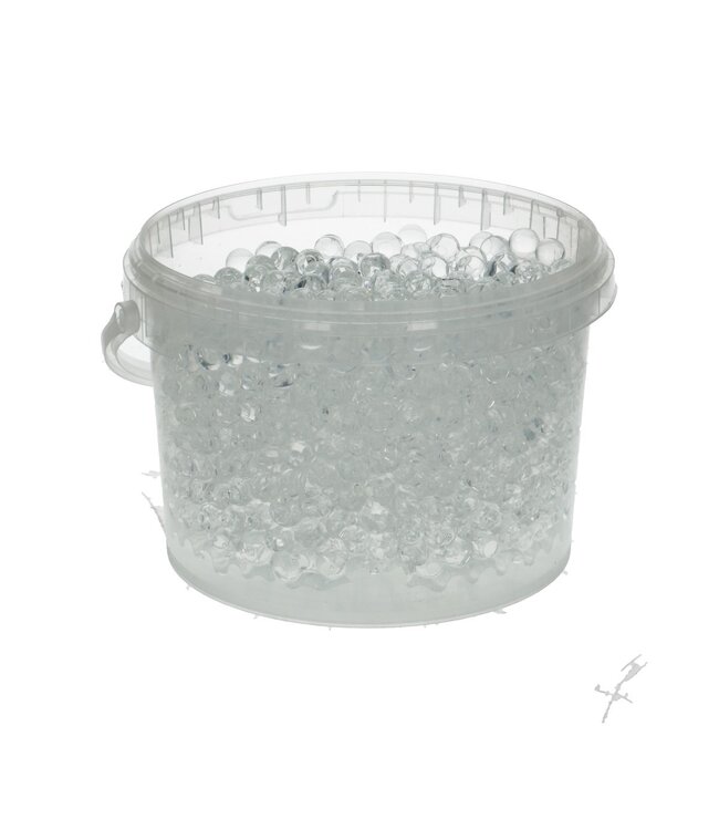 Transparente Deko-Gelperlen zum Garnieren | Perlendurchmesser 9 Millimeter | Inhalt Eimer 2,5 Liter | Einzeln bestellbar