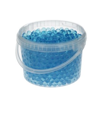 4A Perles de gel déco bleu moyen pour garniture | Diamètre des perles 9 millimètres | Contenu du seau 2,5 litres | Par pièce