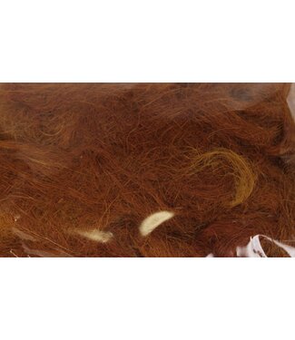 QC Terracottakleurige pluizige vezel in plastic zakje | Gewicht 250 gram | Per 5 stuks
