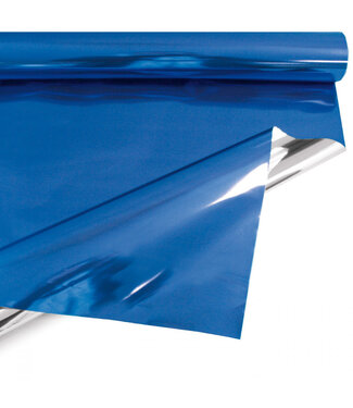 4A Mittelblaue Metallicfolie auf Rolle | Breite 70 Zentimeter | Länge 50 Meter | Pro Stück
