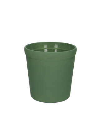 4A Groene glazen Pottz pot | Diameter 12.5 centimeter | Hoogte 12.5 centimeter | Per 12 stuks