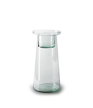 4A Glas Vaas Duo +inzet d10*30cm ( x 6 )