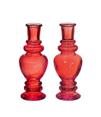 4A Glas Candle vaas d06*16cm ass. ( x 12 )