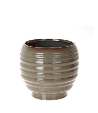 4A Grijze keramiek Dalmine pot | Diameter 15 centimeter | Hoogte 14 centimeter | Per 6 stuks