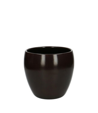 4A Auberginekleurige keramiek Bowl pot | Diameter hals 14.5 centimeter bodem 13 centimeter | Hoogte 13 centimeter | Per 4 stuks