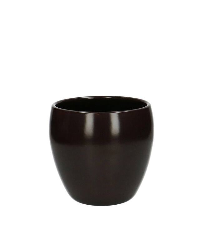 Auberginekleurige keramiek Bowl pot | Diameter hals 14.5 centimeter bodem 13 centimeter | Hoogte 13 centimeter | Per 4 stuks te bestellen