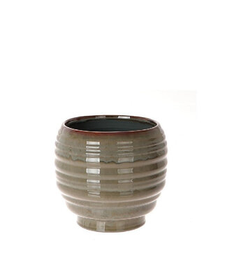 4A Grijze keramiek Dalmine pot | Diameter 8.5 centimeter | Hoogte 7.5 centimeter | Per 12 stuks