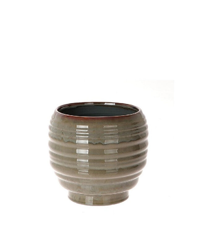 Grijze keramiek Dalmine pot | Diameter 8.5 centimeter | Hoogte 7.5 centimeter | Per 12 stuks te bestellen