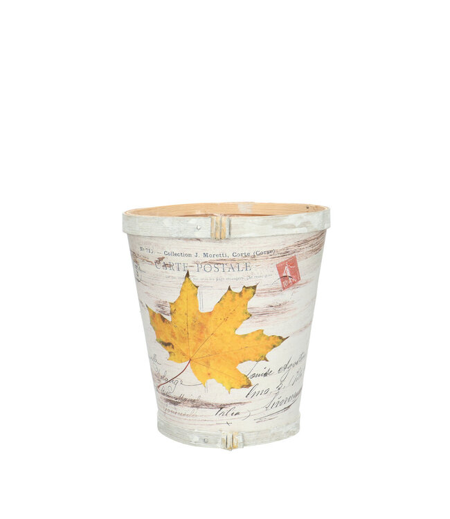 Hout Leaf pot | Diameter 13 centimeter | Hoogte 14 centimeter | Per 10 stuks te bestellen