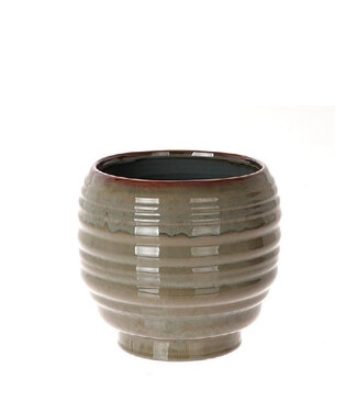 4A Grijze keramiek Dalmine pot | Diameter 13 centimeter | Hoogte 11.5 centimeter | Per 6 stuks