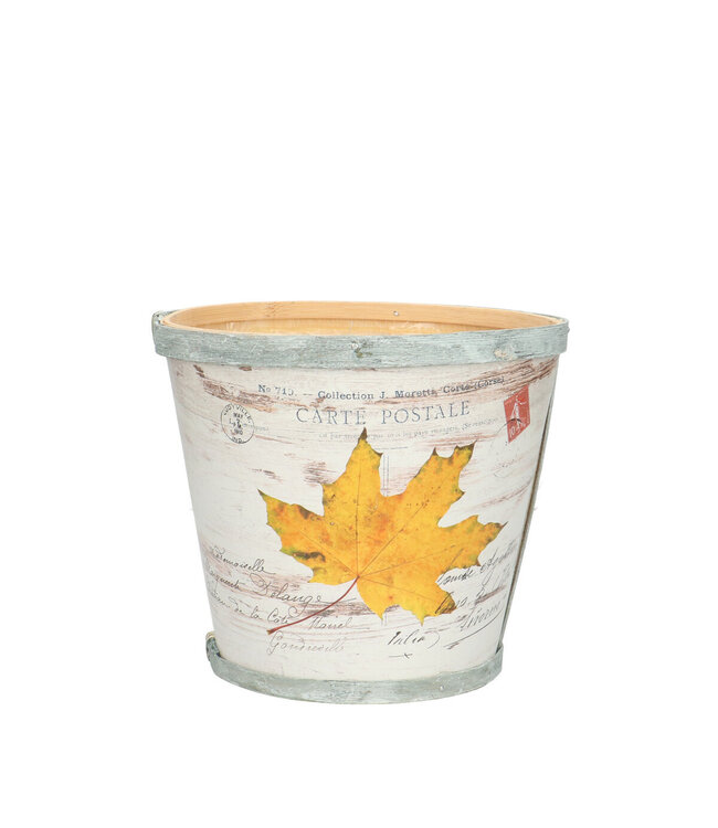 Hout Leaf pot | Diameter 17 centimeter | Hoogte 15 centimeter | Per 10 stuks te bestellen