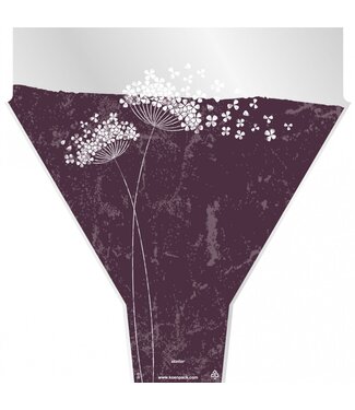 4A Lila Hüllen Flower Wishes | Größe 50 x 35 x 10 Zentimeter | Pro 50 Stück