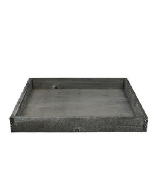4A Grijs houten dienblad | Diameter 30 centimeter | Hoogte 3.5 centimeter | Per 4 stuks