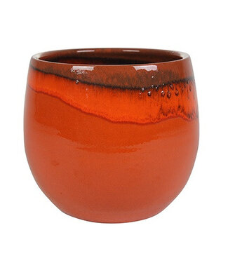 4A Oranje keramiek Charlotte pot | Diameter 7.5 centimeter | Hoogte 26 centimeter  | Per stuk