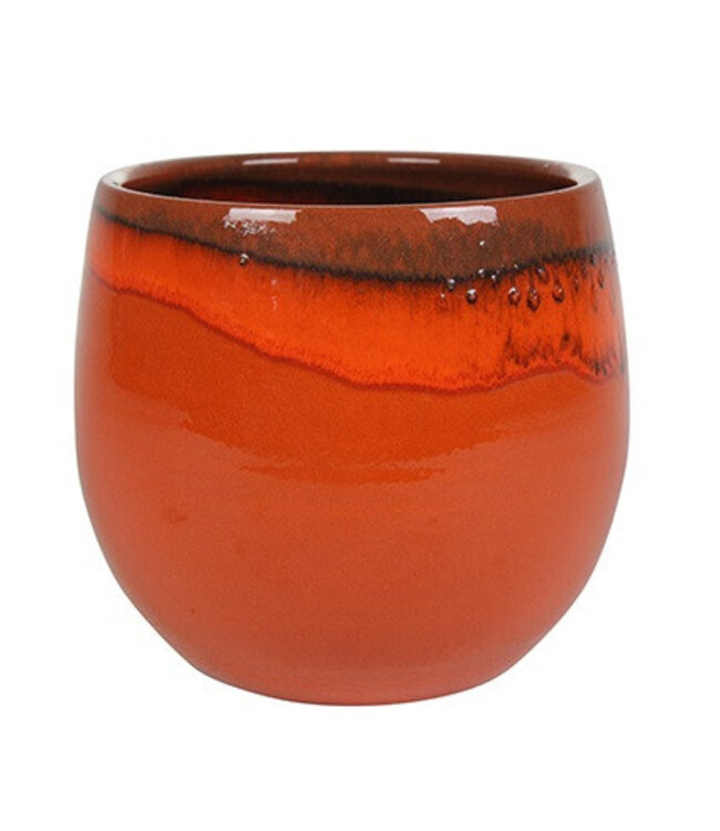 Oranje keramiek Charlotte pot | Diameter 7.5 centimeter | Hoogte 26 centimeter  | Per stuk te bestellen