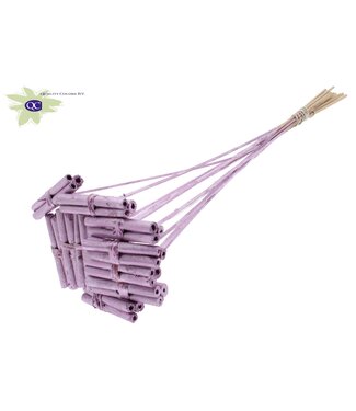 QC Jute Stick Posy on stem Metallic Pink | Per 50 stuks