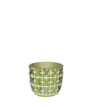 4A Groene keramiek Hanoi pot | Diameter 7.5 centimeter | Hoogte 6.5 centimeter | Per 6 stuks