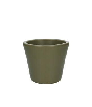 4A Groene keramiek Napoli pot | Diameter 14 centimeter | Hoogte 12 centimeter | Per 8 stuks