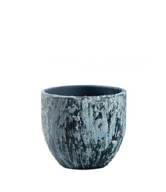 4A Middenblauwe keramiek Sem pot | Diameter 14 centimeter | Hoogte 13 centimeter | Per 6 stuks