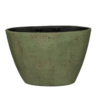 4A Groene keramiek Orchid pot | Diameter hals 32 centimeter diameter bodem 14.5 centimeter | Hoogte 22.5 centimeter | Per 4 stuks