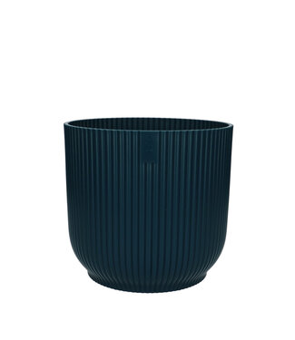 4A Pot de fleurs en plastique bleu foncé Vibes | Diamètre 18 centimètres | Hauteur 17 centimètres | Par lot de 6 pièces