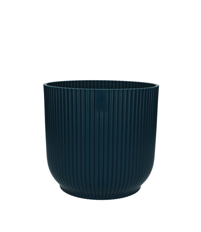 Donkerblauwe kunststof Vibes pot | Diameter 18 centimeter | Hoogte 17 centimeter | Per 6 stuks te bestellen