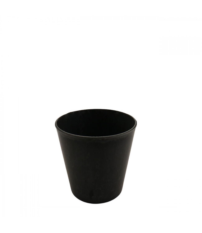 Grey plastic melamine Flowerpot Plant Pot | Diameter 11 centimetres | Height 10.5 centimetres | Available to order per 10 pieces