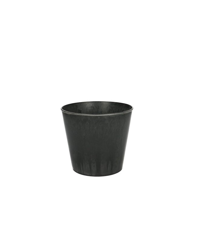 Grey plastic melamine Flowerpot Plant Pot | Diameter 13 centimetres | Height 16.5 centimetres | Available to order per 12 pieces