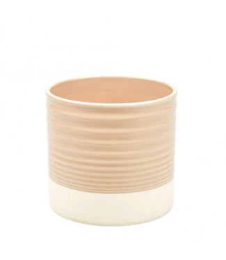 4A Zandkleurige keramiek Vitea pot | Diameter 13 centimeter | Hoogte 12 centimeter | Per 6 stuks